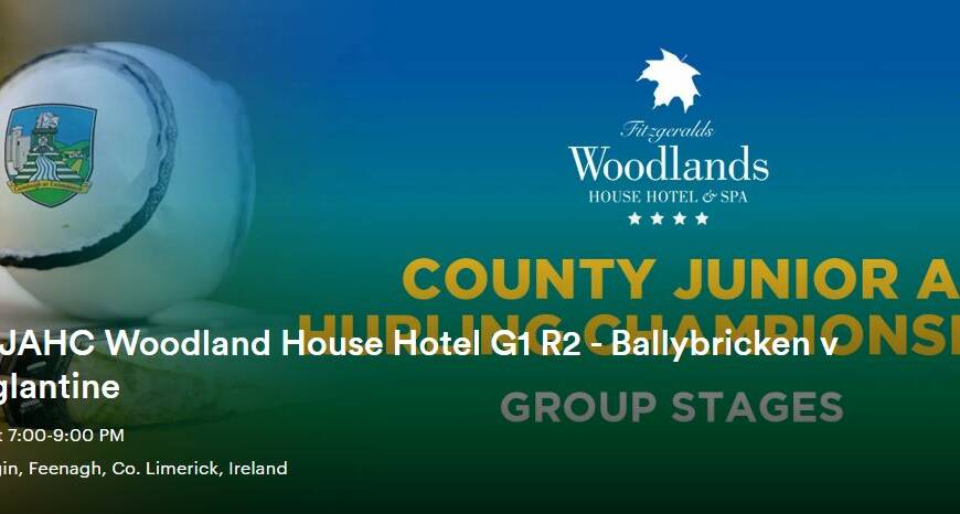 Fitzgerald Woodlands House Hotel & Spa County County Junior A Hurling Championship Group 1 Round 2 – Templeglantine v Ballybricken Bohermore